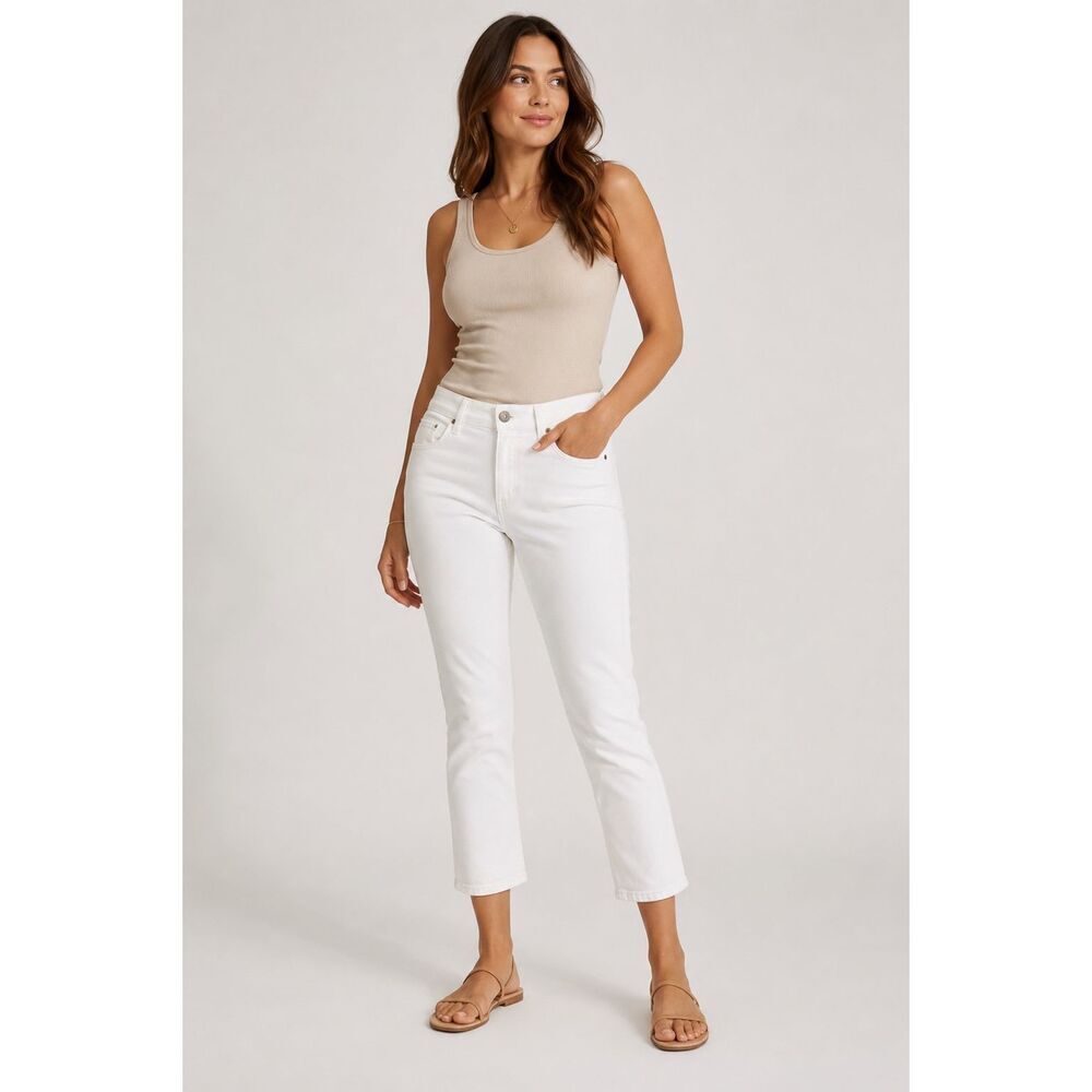 Citizens of Humanity Elsa White Mid Rise Slim Crop Jeans Women’s Size 30